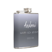 誕生日おもしろいファクトbioおもしろいガイsilver fox写真 フラスク (右)