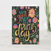誕生日おもしろいフローラの良い日だ カード (正面)