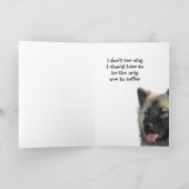 誕生日おもしろいブラザードッグアニマルユーモア カード (内部)