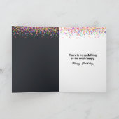 誕生日おもしろいブラックラボードッグ カード (内部)