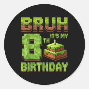 誕生日おもしろいボーイブリュイその私の8誕生日ゲームP ラウンドシール