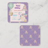 誕生日おもしろいユニコーン ノートカード (正面/裏面)