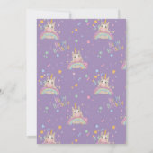 誕生日おもしろいユニコーン 招待状 (裏面)