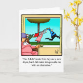 誕生日おもしろいユーモアのカードの夫 カード (黄色い花)