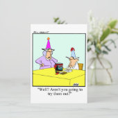 誕生日おもしろいユーモアのパーティの招待状 招待状 (スタンド正面)