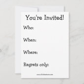 誕生日おもしろいユーモアのパーティの招待状 招待状 (裏面)