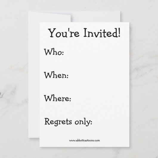 誕生日おもしろいユーモアのパーティの招待状 招待状 (裏面)