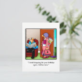 誕生日おもしろいユーモアはがき ポストカード (スタンド正面)