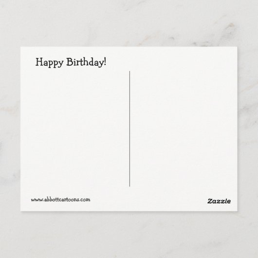 誕生日おもしろいユーモアはがき ポストカード (裏面)