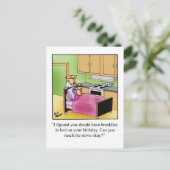 誕生日おもしろいユーモアはがき ポストカード (スタンド正面)