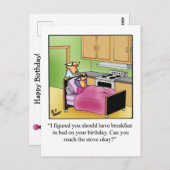 誕生日おもしろいユーモアはがき ポストカード (正面/裏面)