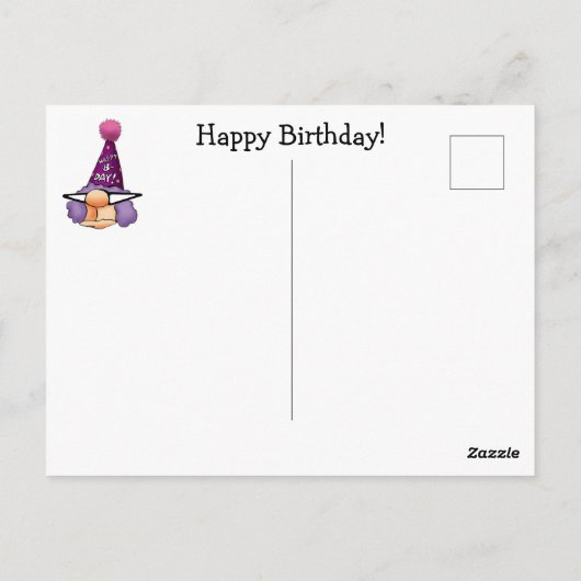 誕生日おもしろいユーモアはがき ポストカード (裏面)