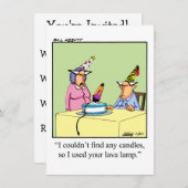 誕生日おもしろいユーモアパーティの招待状 招待状 (正面/裏面)