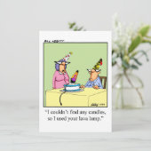 誕生日おもしろいユーモアパーティの招待状 招待状 (スタンド正面)