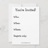 誕生日おもしろいユーモアパーティの招待状 招待状 (裏面)