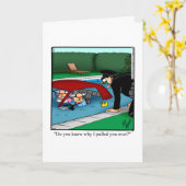 誕生日おもしろいユーモア用グリーティングカード カード (黄色い花)