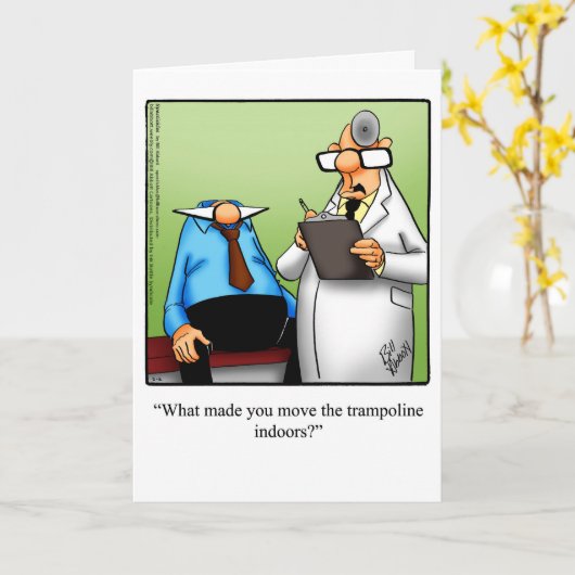 誕生日おもしろいユーモア用グリーティングカード カード (黄色い花)