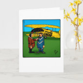 誕生日おもしろいユーモア用グリーティングカード カード (黄色い花)