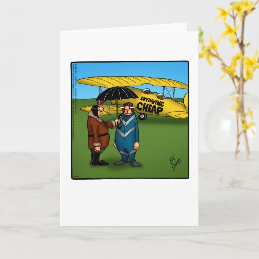 誕生日おもしろいユーモア用グリーティングカード カード (黄色い花)