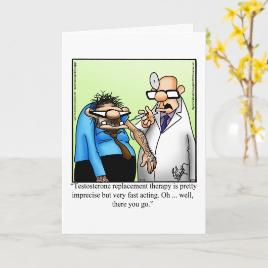 誕生日おもしろいユーモア用グリーティングカード カード (黄色い花)