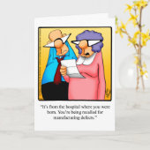 誕生日おもしろいユーモア用グリーティングカード カード (黄色い花)