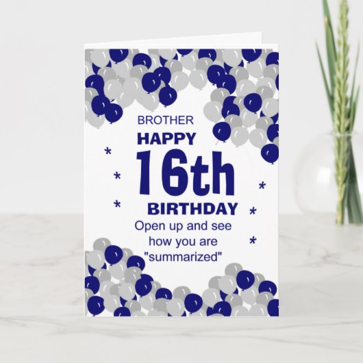 誕生日おもしろい兄弟 カード (正面)