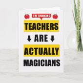 誕生日おもしろい先生は実際にはマジシャンである カード (正面)