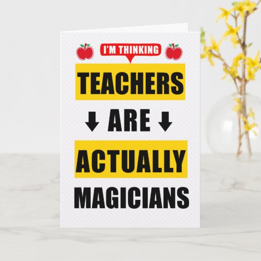 誕生日おもしろい先生は実際にはマジシャンである カード (黄色い花)