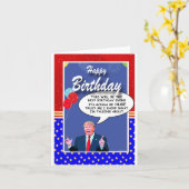 誕生日おもしろい切り札(パーソナライズ) カード (黄色い花)