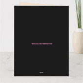 誕生日おもしろい古学校眉毛レトロガールカード サンキューカード (裏面)