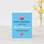 誕生日おもしろい夫ボーイフレンド妻 カード (黄色い花)