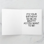 誕生日おもしろい女の子ではないバルーンを持っているCA カード (内部)