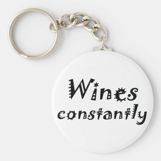 誕生日おもしろい引用文ワインギフトおもしろいキーホルダー キーホルダー (正面)