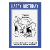 誕生日おもしろい漫画。アンティークロードショー災害 (正面)