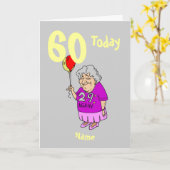 誕生日おもしろい漫画,年齢を追加パーソナライズされた カード (黄色い花)