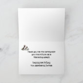 誕生日おもしろい父、パパ、かわいいパフィン鳥 カード (内部)