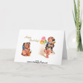 誕生日おもしろい犬 カード (裏面)