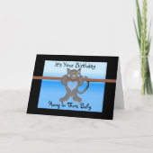 誕生日おもしろい猫 カード (正面)