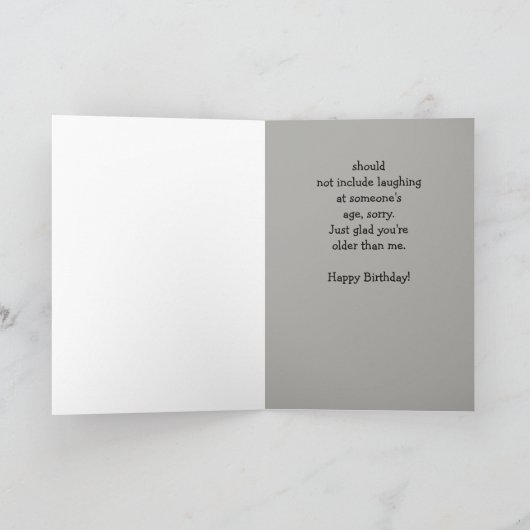 誕生日おもしろい笑いシールエイジユーモア カード (内部)