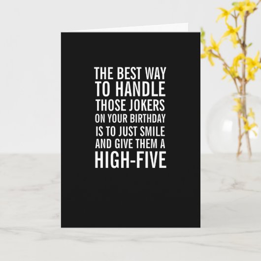 誕生日おもしろい誕生日 カード (黄色い花)