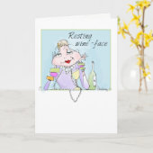 誕生日おもしろい顔 カード (黄色い花)