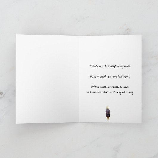 誕生日おもしろい カード (内部)