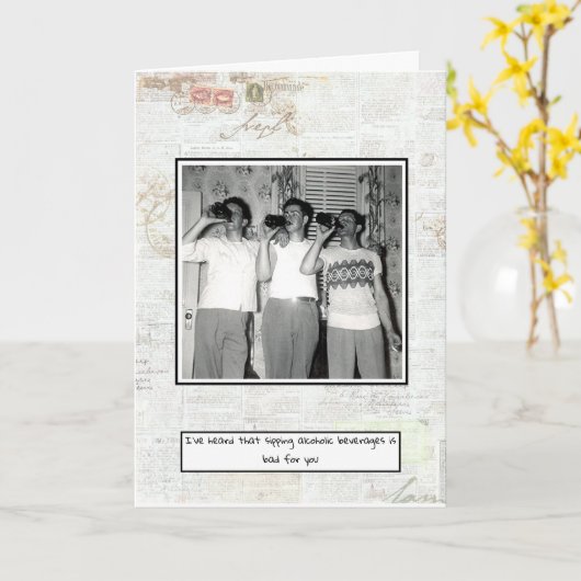 誕生日おもしろい カード (黄色い花)