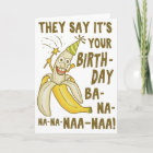 誕生日おもしろい・バナナ・ユーモユニークア カード