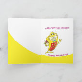 誕生日おもしろい:ロウソクに買行く カード (内部)