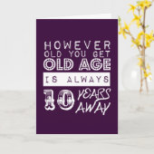 誕生日おもしろい:老後は必ず十遠くに年 カード (黄色い花)