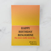 誕生日おもしろいFabビデオ会議コールサタイヤ カード (内部)