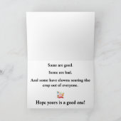 誕生日および大統領 カード (内部)