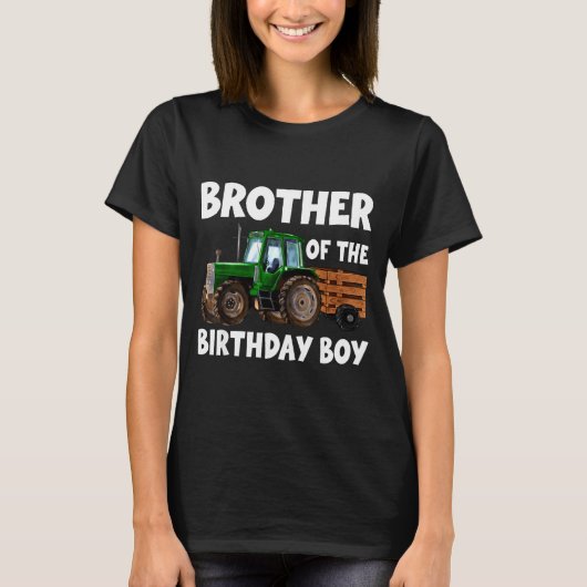 誕生日お兄ちゃん トラクター 農家の男の子 Tシャツ (正面)