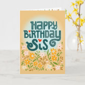 誕生日お姉さんのかわいい姉ちゃんフローラ1 カード (黄色い花)